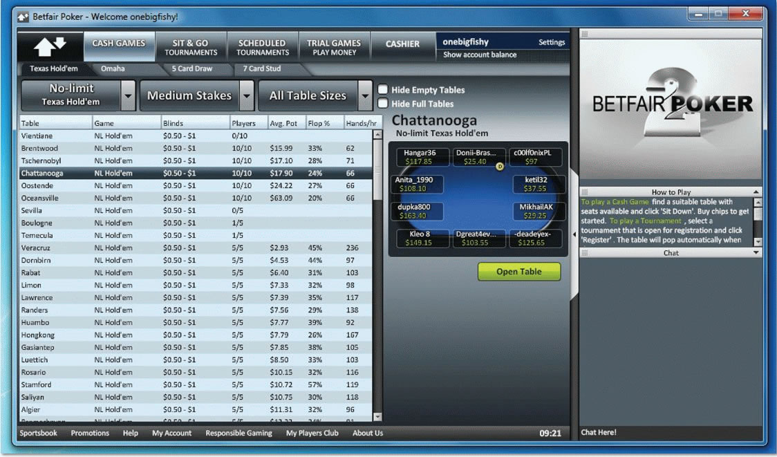 Betfair Poker screenshot 2