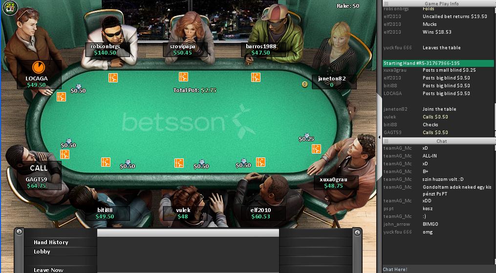 Betsson Poker screenshot 1