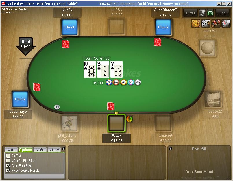 Ladbrokes Poker screenshot 1