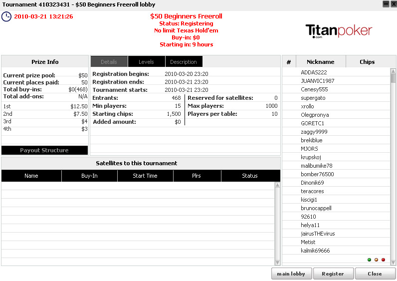 Titan Poker screenshot 3