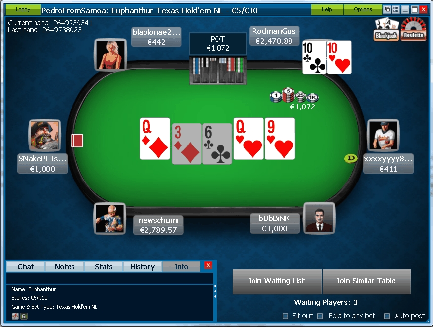 William Hill Poker screenshot 1