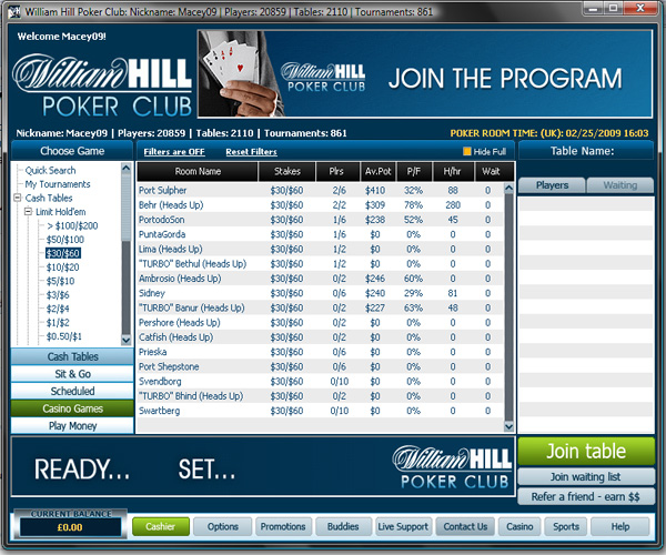 William Hill Poker screenshot 3